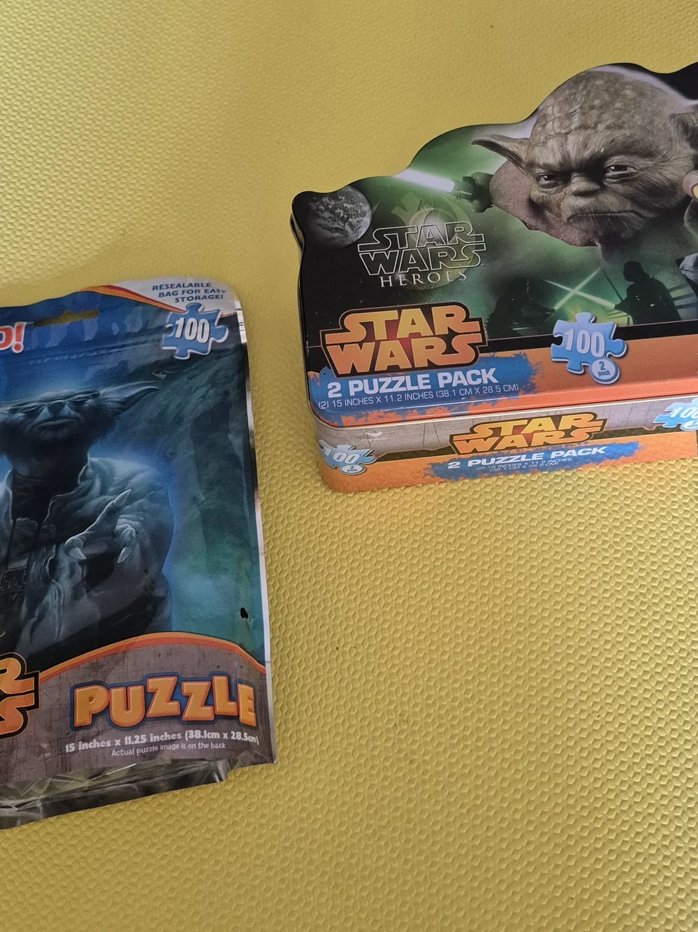 Star Wars Kids Puzzle Pack with Green Yoda and Orange Accents